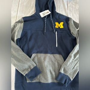 Nike Men's Hoodie Michigan Wolverines SLIM Fit Navy Size Large
